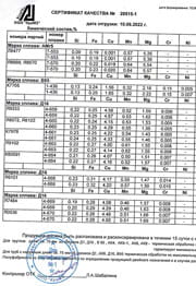Прутки круглые Амг5, В95, Д16 Сертификат на прутки круглые Амг5, В95, Д16